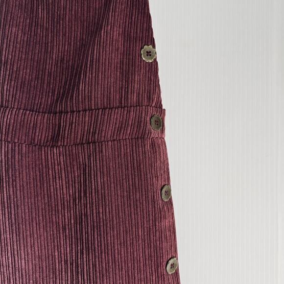 Art Class Corduroy Overall Dress Maroon Size Medium - Picture 2 of 5